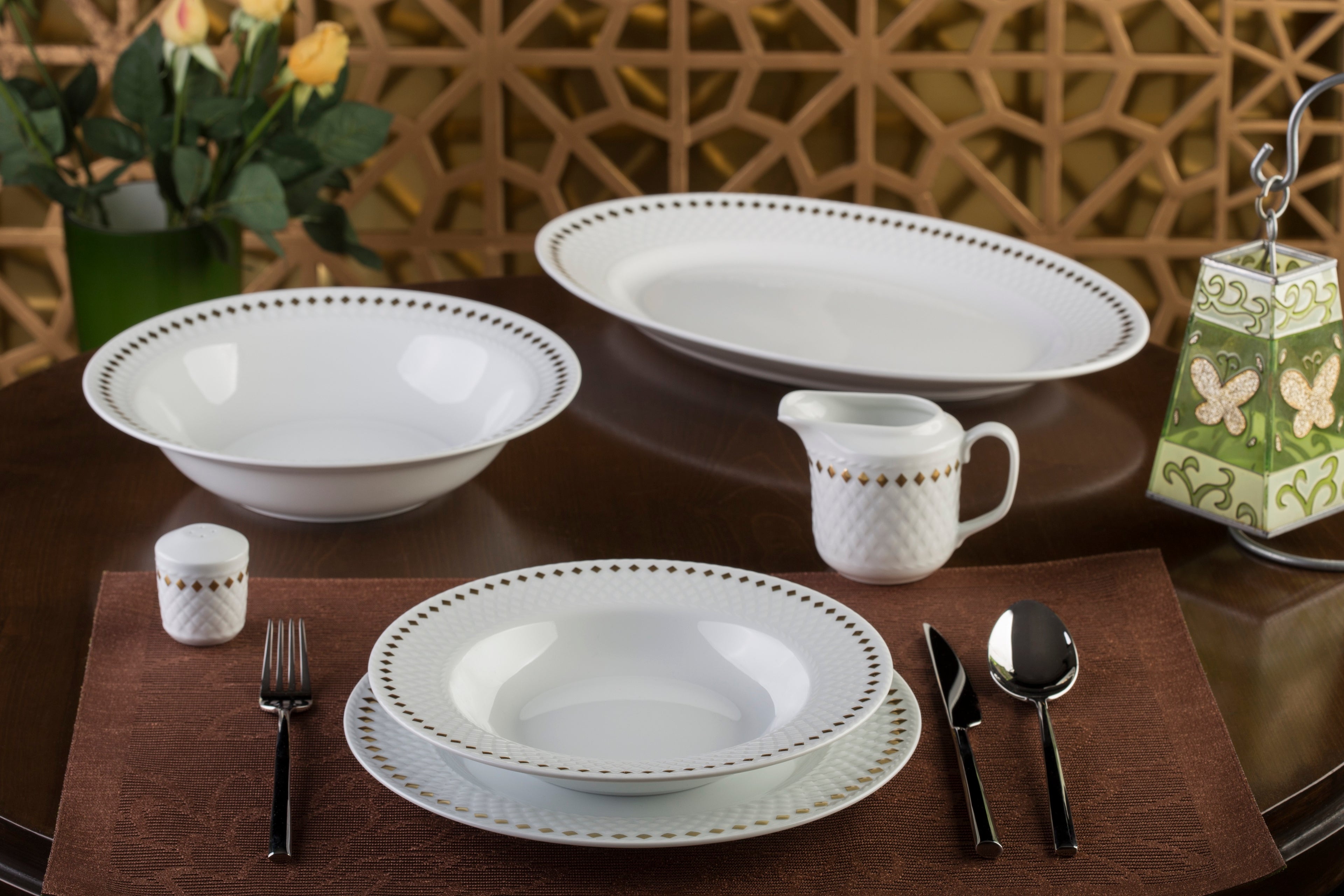 Dinner Set - Golden Ray ( 28 pcs )