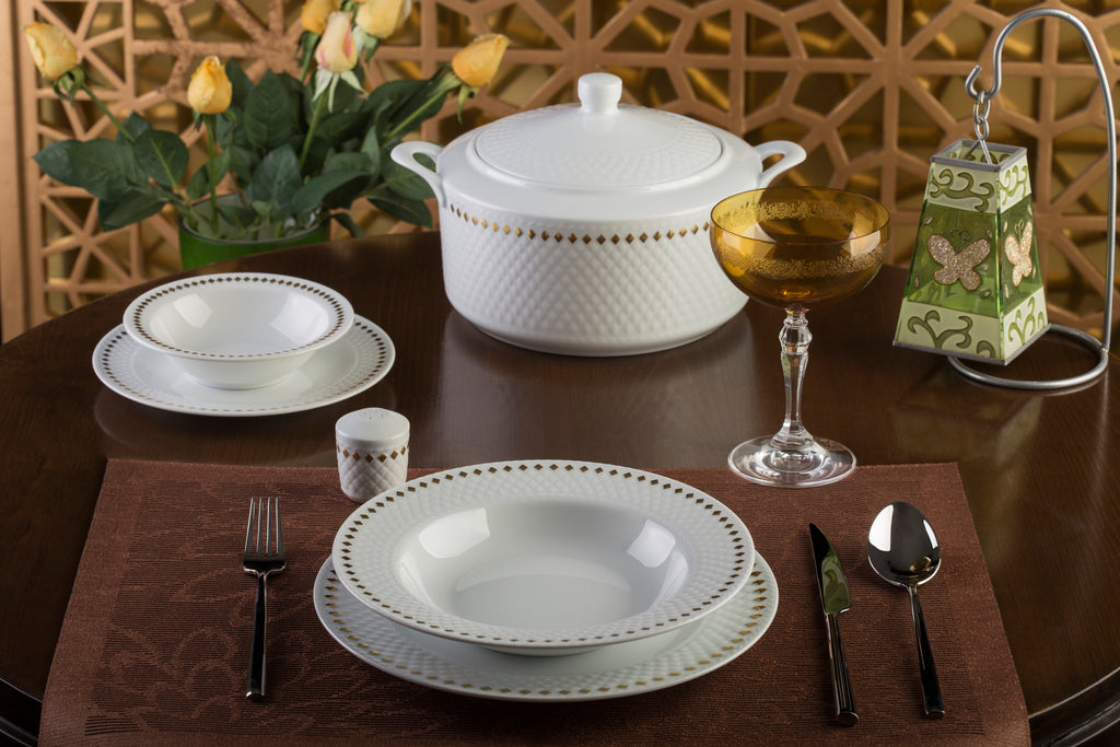 Dinner Set - Golden Ray ( 28 pcs )