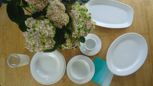 Dinner set - White Singles (8pcs)